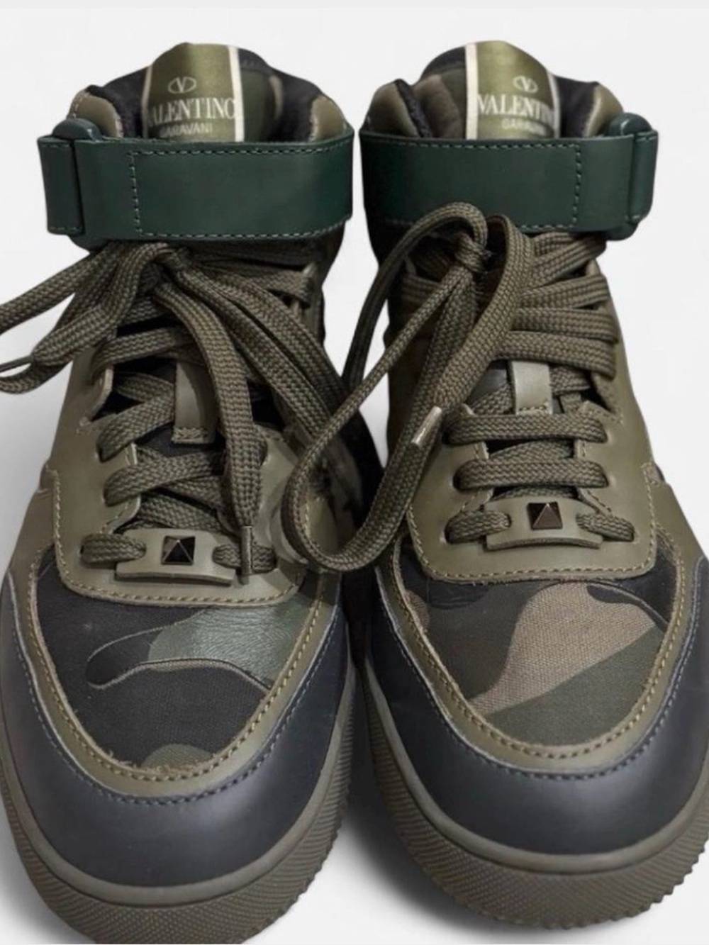 Valentino Garavani Rockstud Camouflage High-Top Sneakers, Women, 39